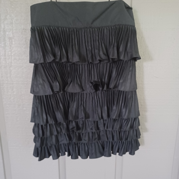 Alexis Women Corsini Ruffle Mini Dress SZ M Square Neck Plisse Cascading Tiered - Picture 4 of 12